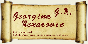 Georgina Memarović vizit kartica